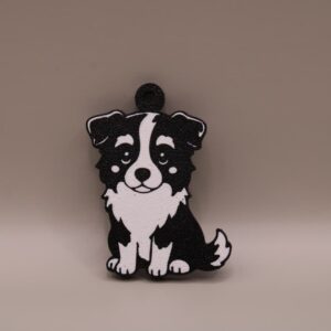 breloczek z psem border collie