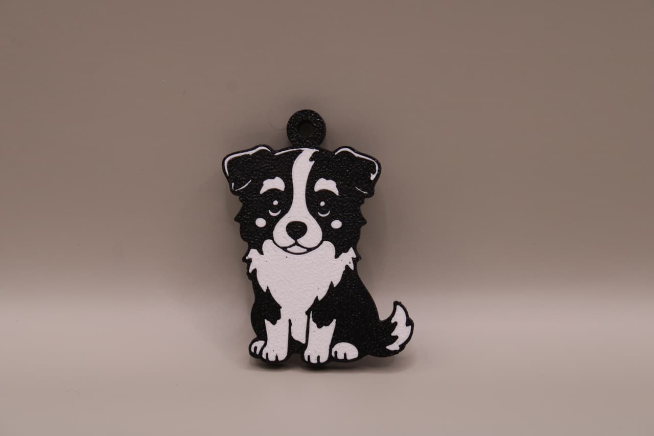 breloczek z psem border collie