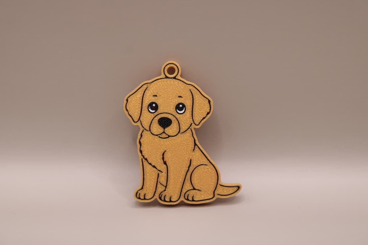 brelok z psem golden retriever