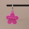 mocna twarda adresówka dla psa kwiatek