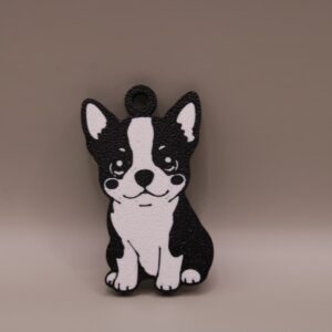 brelok z psem boston terrier