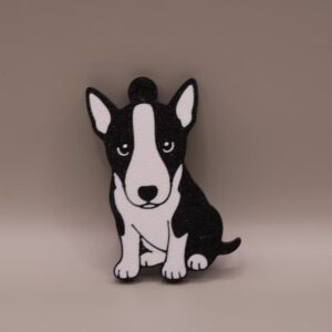 brelok z psem bullterrier