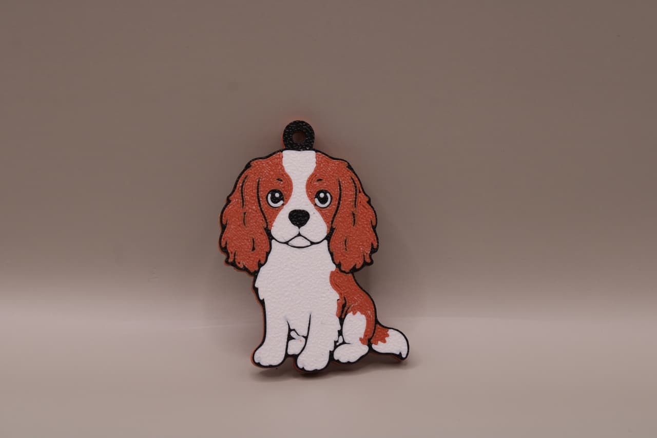 brelok z psem cavalier rudy