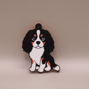 brelok z psem cavalier king charles spaniel tri color