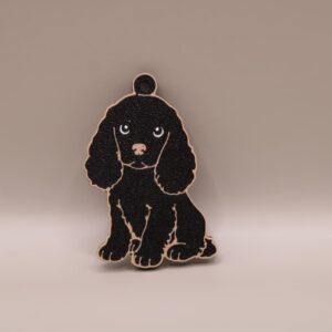 brelok z psem cocker spaniel czarny