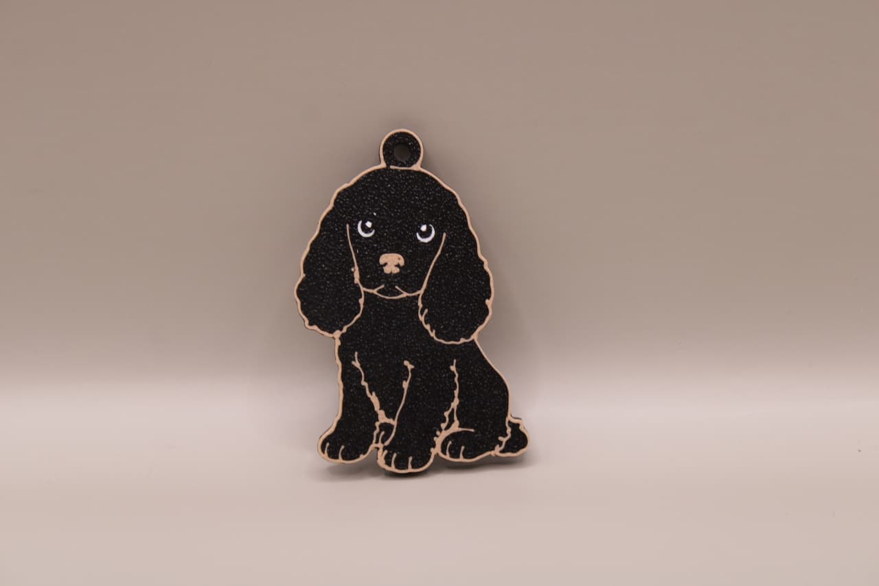 brelok z psem cocker spaniel czarny