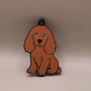 brelok z psem cocker spaniel rudy