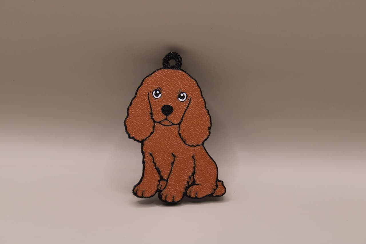 brelok z psem cocker spaniel rudy