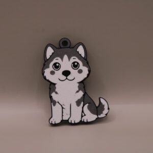 brelok z psem husky