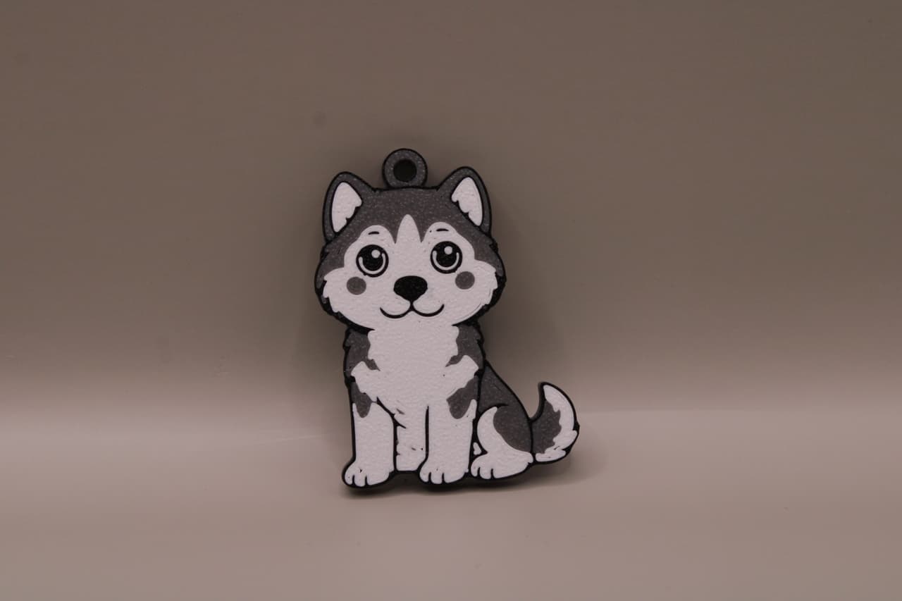 brelok z psem husky