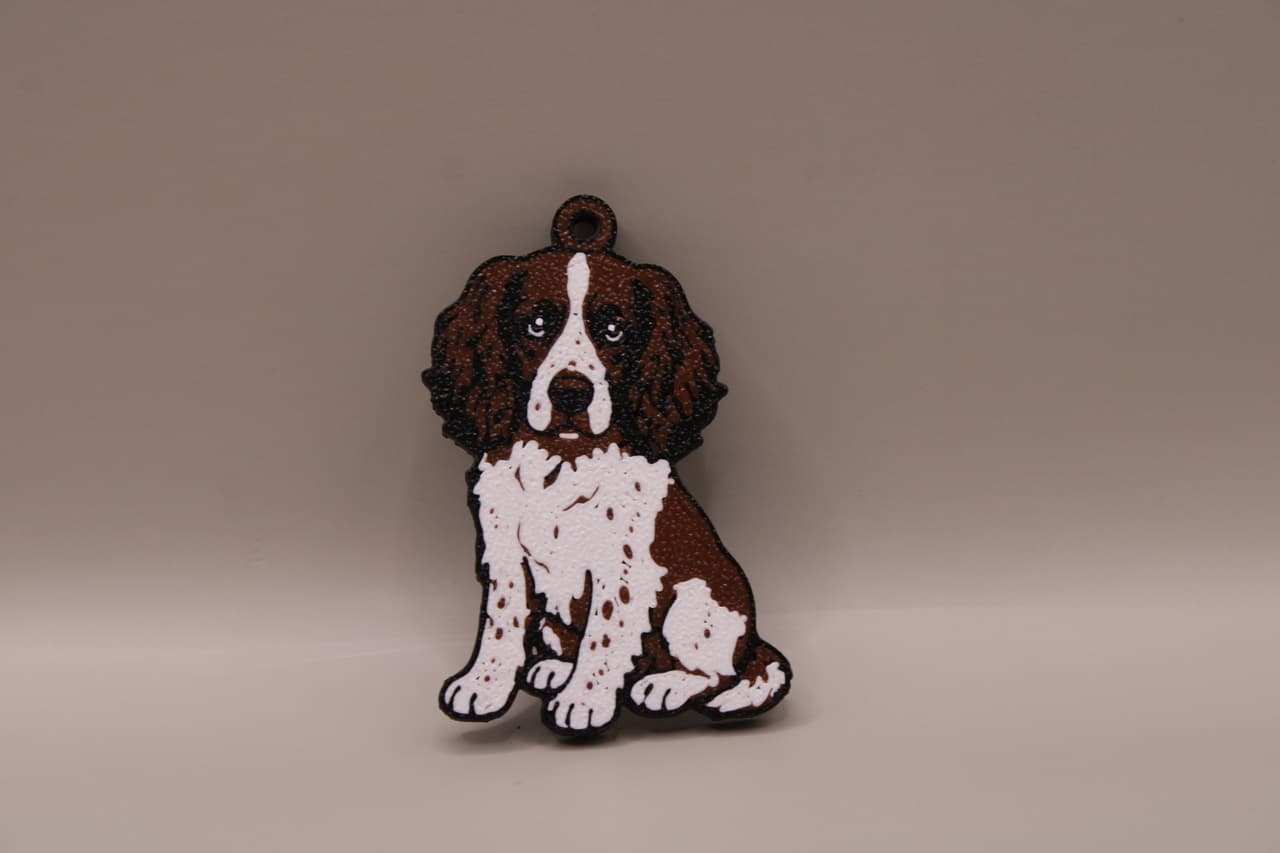 brelok z psem polski spaniel myśliwski