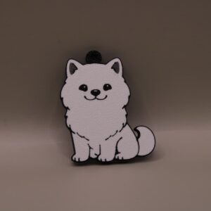 brelok z psem samoyed