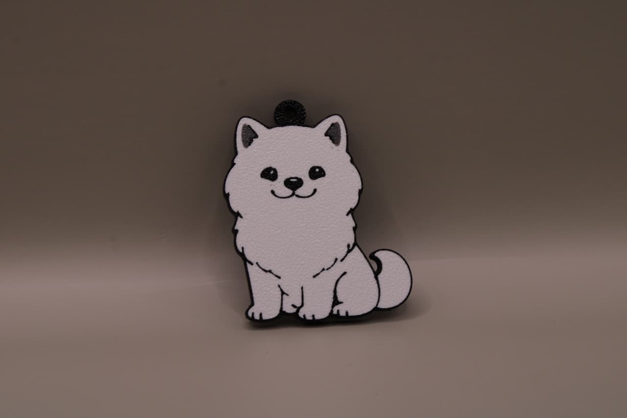 brelok z psem samoyed