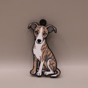 brelok z psem whippet