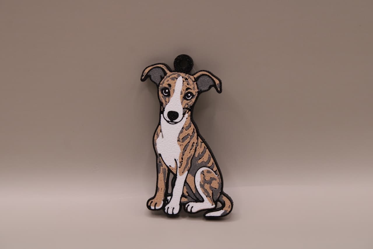 brelok z psem whippet